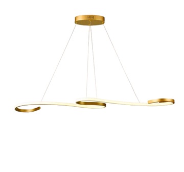 Minimalistyczna lampa wisząca TWIST nad stół żyrandol Kinkiet LED 105cm