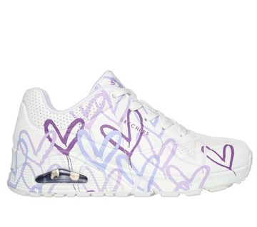 Buty sneakersy Skechers Uno Spread AIR Love MODNE SPORTOWE 155507-WLPR
