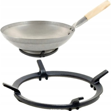 Żeliwny Pierścień Podstawka Pierścieniowy Wokring Stojak Do Pod Woka 22,5cm
