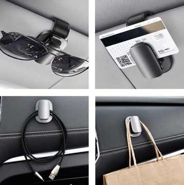 ЗАЖИМ ДЛЯ АВТОМОБИЛЬНЫХ СТЁКОВ BASEUS ЧЕРНЫЙ Платиновый Автомобиль