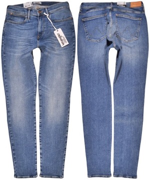WRANGLER spodnie BLUE jeans HIGH RISE SKINNY _ W29 L30