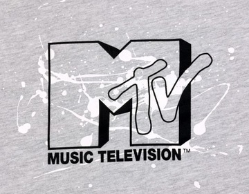 Bluza damska młodzieżowa MTV Music Television bez kaptura r. M krótka szara