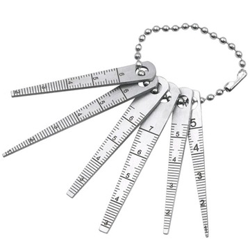 6pcs Taper Feeler Gauges Stainless Steel Set 0 7mm
