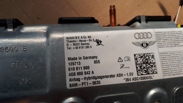 A6 C7 4G ULOŽENÍ AIRBAG KOLENO PRAVÁ A7