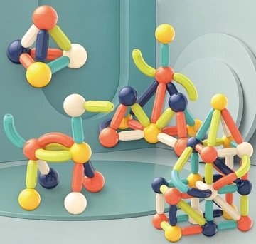 МАГНИТНЫЕ БЛОКИ XXL ОБРАЗОВАТЕЛЬНЫЕ МАГНИТНЫЕ ПАЛОЧКИ 40