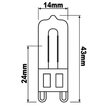 Галогенная лампа G9 20Вт 235лм 2700К HALOPIN PRO Blister OSRAM