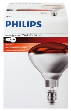 Красный инфракрасный обогреватель PHILIPS 250 Вт ХИТ!