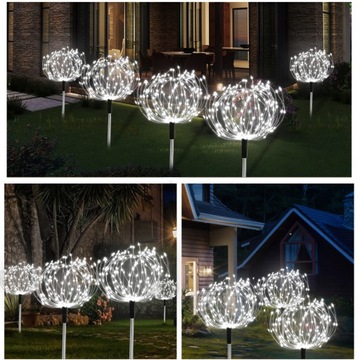 САДОВАЯ СОЛНЕЧНАЯ ЛАМПА 4 В 1 НОВЫЙ СВЕТОДИОДНЫЙ ФЕЙЕРВЕРК 4X120 С ПУЛЬТОМ CE CE