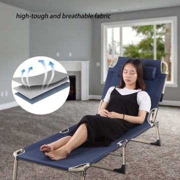 Портативный складной шезлонг для улицы, пляжа, сада, патио.
