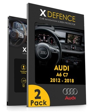 2w1 SZKŁO OCHRONNE NA NAWIGACJĘ EKRAN DO AUDI A6 C7 2012-2018
