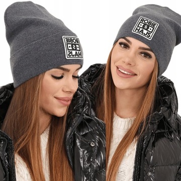 CZAPKA ROBIĘ HAJS PRODUKT POLSKI GRAFITOWY 2224
