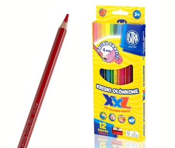 ASTRA Kredki Ołówkowe Hexagonalne 12 Kolorów