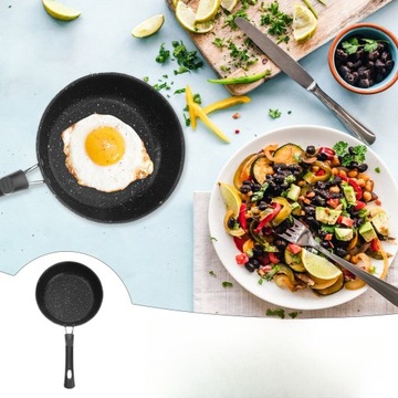 OKRĄGŁA PATELNIA DO SMAŻENIA Z POWŁOKĄ NIEPRZYWIERAJĄCĄ MINI KAMIEŃ MEDYCZNY Z POWŁOKĄ NIEPRZYWIERAJĄCĄ