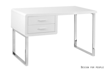 Biurko LAKIEROWANE POŁYSK 120x60 z szufladami