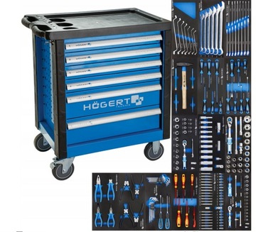 Szafka z narzędziami wózek Hoegert Technik HT7G056