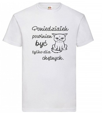 Koszulka z nadrukiem ZABAWNE TEKSTY KM15 White XXL
