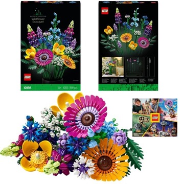 LEGO ICONS 10313 Bukiet z polnych kwiatów Kwiaty Chabry Lawenda 8 Gatunków