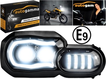 Lampa Motocyklowa reflektor BMW F800GS F700 F650 Full LED Homologacja E9