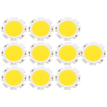 10 SZT LAMPA Chip LED COB 3W 11V ciepły biały