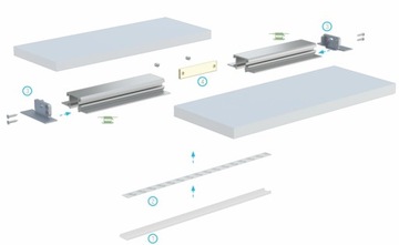 Profil aluminiowy LED do PŁYT GK biały MONO 2M