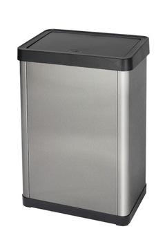 Metalowy Kosz na Śmieci 40l z Pokrywą Typu Soft Touch ze Stali Nierdzewnej