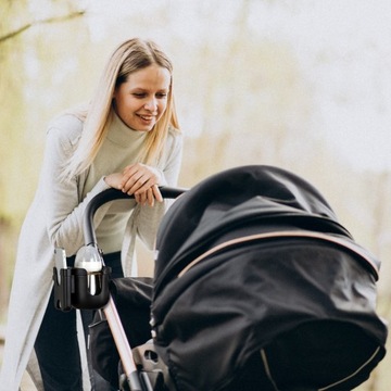 ДЕРЖАТЕЛЬ НА ТЕЛЕЖКЕ 2В1 ДЛЯ БУТЫЛКИ, КРУЖКИ, ТЕЛЕФОНА, БУТЫЛКИ ДЛЯ НАПИТКОВ, УНИВЕРСАЛЬНЫЙ