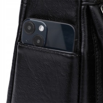 КОЖАНАЯ СУМКА ЖЕНСКАЯ, ЧЕРНАЯ, ЭЛЕГАНТНАЯ КОЖА, ВМЕСТИТЕЛЬНАЯ СУМКА