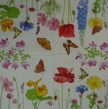 serwetka, serwetki 33x33 - 20szt - 0295 kwiaty