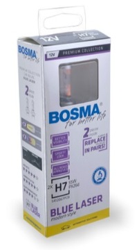 ŻARÓWKA BLUE LASER 12V 55W H7 PX26d 2 sztuki Bosma