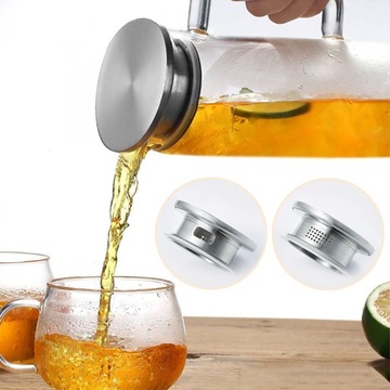 СТЕКЛЯННЫЙ КУВШИН ДЛЯ НАПИТКОВ СОК КОМПОТ ЛИМОНАД ВОДА ДЛЯ НАПИТКОВ 1,5л