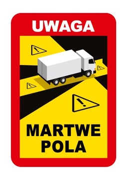 10 szt Naklejki MARTWE POLA PL ANGLES MORTS TIR