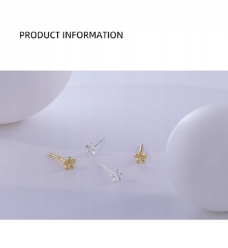 HI MAN Корейский маленький цветок из серебра 925 пробы