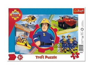 PUZZLE 15 RAMKOWE DZIEŃ STRAŻAKA SAMA TREFL 31351