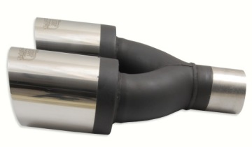 Двойной глушитель торцевой круглый 2x 90 мм ЛЕВЫЙ