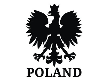 Naklejka na auto szybę ORZEŁEK POLSKA Godło 27 cm