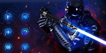 СВЕТЯЩИЙСЯ СВЕТОВОЙ САББ СО ЗВУКОМ ЗВЕЗДНЫХ ВОЙН, RGB ИГРУШКА, 16 ЦВЕТОВ, МЕТАЛЛИЧЕСКИЙ МЕЧ