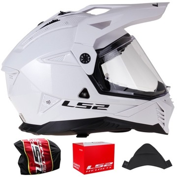 Kask Motocyklowy LS2 MX702 PIONEER II white ATV QUAD CROSS ENDURO