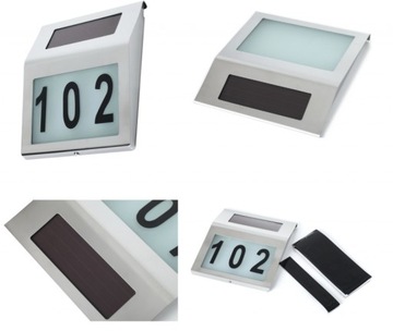 SOLARNA LAMPA LED PODŚWIETLANY NUMER DOMU MCE172