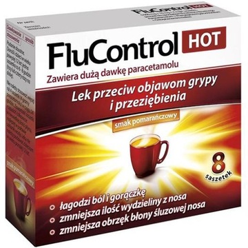 Flucontrol Hot paracetamol + chlorfenamina lek 8x