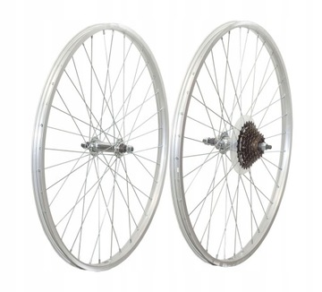 Komplet kół ALU 26'' + WOLNOBIEG 7rz.