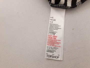 TOPSHOP dzianinowa SUKIENKA wygodna PASKI z rękawem 3/4 _ 34