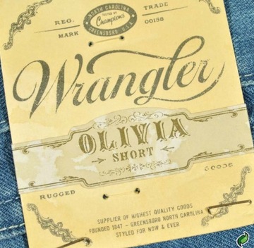 WRANGLER spodenki BLUE short jeans OLIVIA _ W28