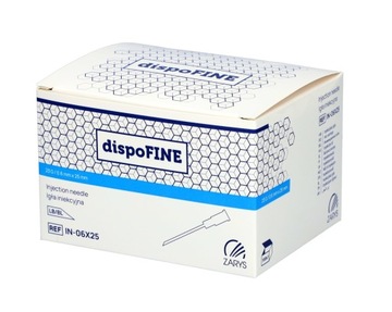 DispoFine IGŁY INIEKCYJNE 0,6x25 100szt