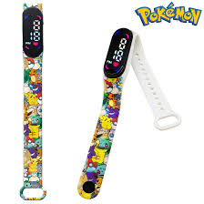 ZEGAREK cyfrowy kolor LED PIKACHU POKEMON watch band dla dzieci prezent