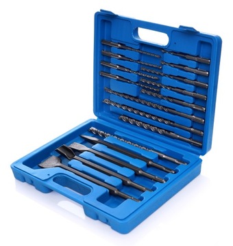 НАБОР СВЕРЛ И ДОЛОТО 17 ЭЛЕМЕНТОВ SDS+ БЕТОН