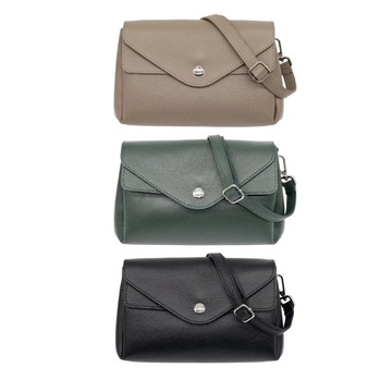 Классическая сумочка Alma из натуральной кожи зеленого цвета. Идея подарка