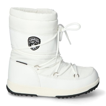 American Club SN47/23 Śniegowce młodzieżowe białe kozaki buty po nartach 38
