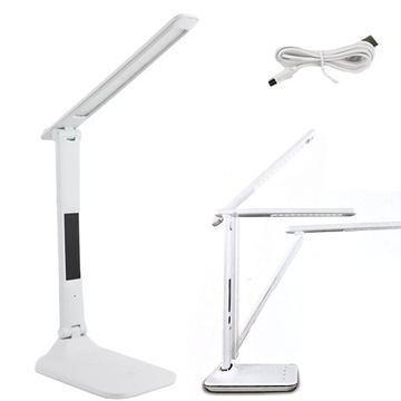 LAMPKA BIUROWA KALENDARZ TERMOMETR BIURKOWA LCD