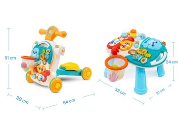 УЧЕБНЫЙ СТОЛ BIKE PUSH SCOOTER RIDE UP 4 В 1 XXL