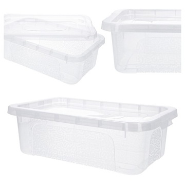 Pudełko plastikowe pojemnik przezroczysty box 4,5l organizer zamykany
